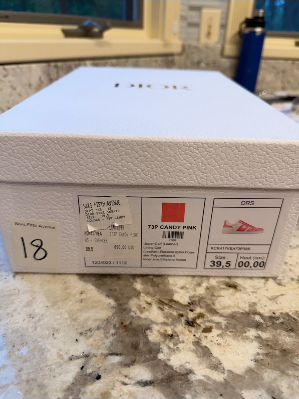 Dior Candy Pink and White Sneaker Box Label - Picture 6 of 6